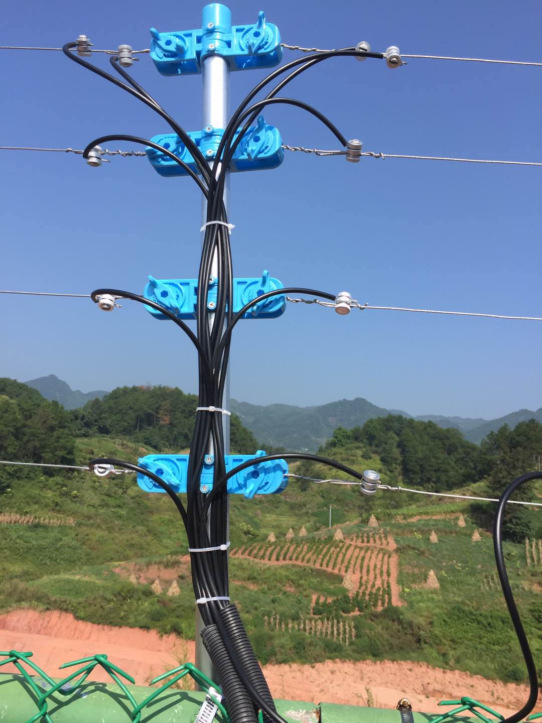 四川廣安市鄰水縣礦區電子圍欄案例